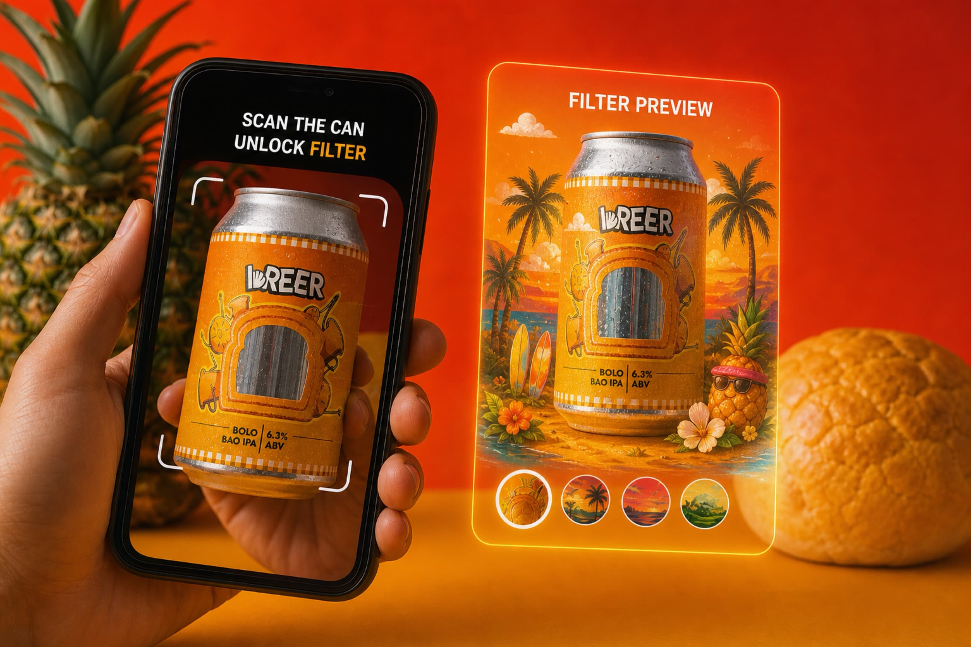 Scan the can to unlock a WebAR filter