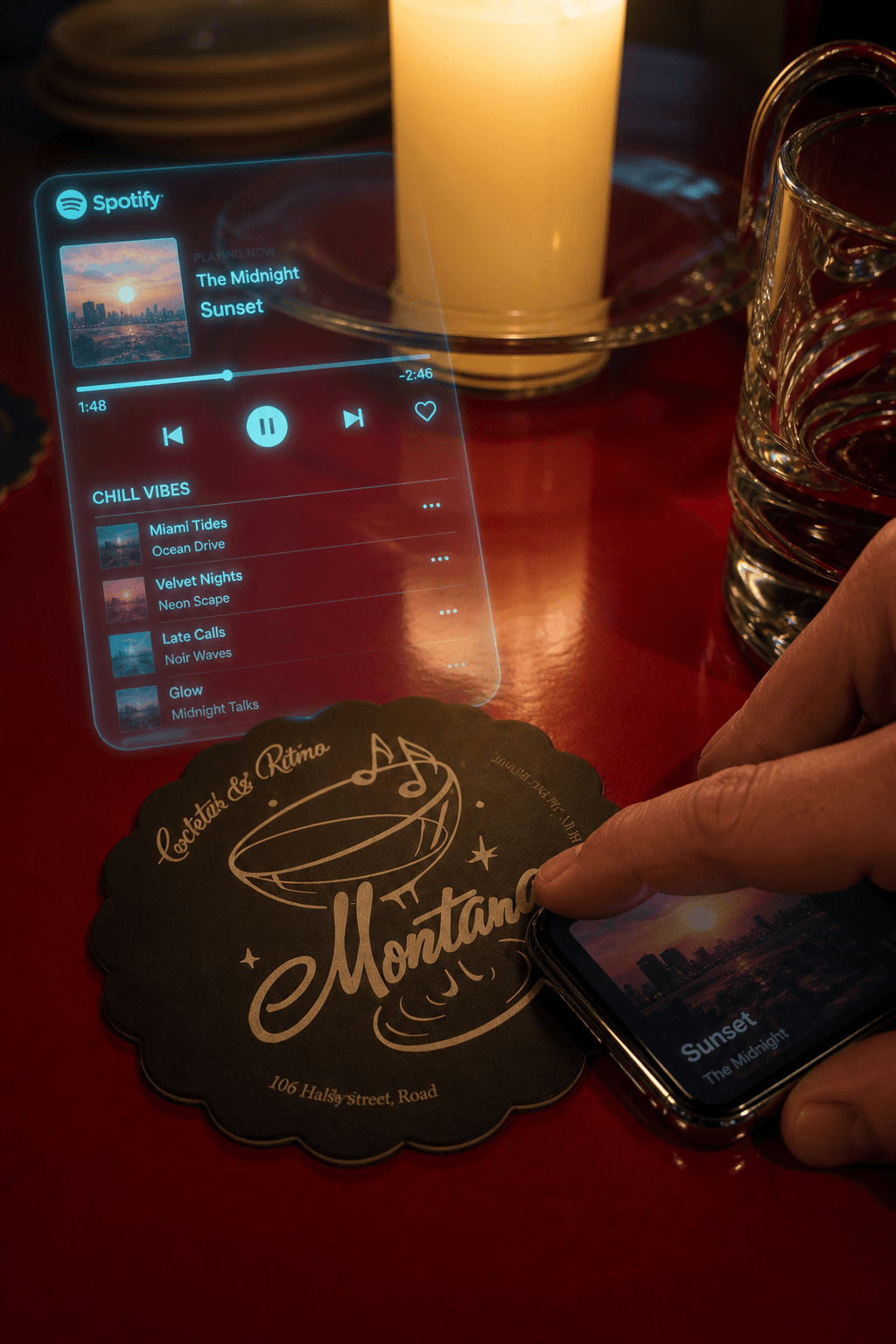 Phone tap unlocks a layer at Montana